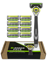 Dorco Pace 6 Pro 3D Motion razor handle with ergonomic grip for controlled shaving