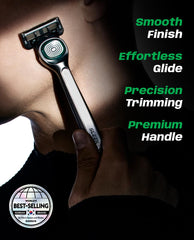 DORCO SLEEK 6-blade cartridge delivering precise, smooth gliding for daily use.