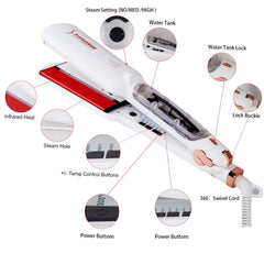 DORISILK wide 2in plate speeds styling on thick or long hair for efficiency.
