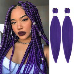 Dorsanee long purple braiding hair extensions in 20 inches for easy crochet styles.