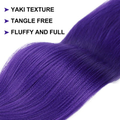 Dorsanee Rumi wig hair in purple color for versatile protective styling.