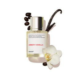 Dossier Ambery Vanilla bottle front, luxurious fragrance presentation for daily wear