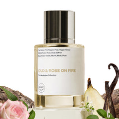 Dossier Original Oud & Rose on Fire bottle for everyday elegance and longevity