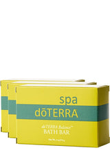 Foaming action close-up showing gentle cleansing with doTERRA Balance bath bar