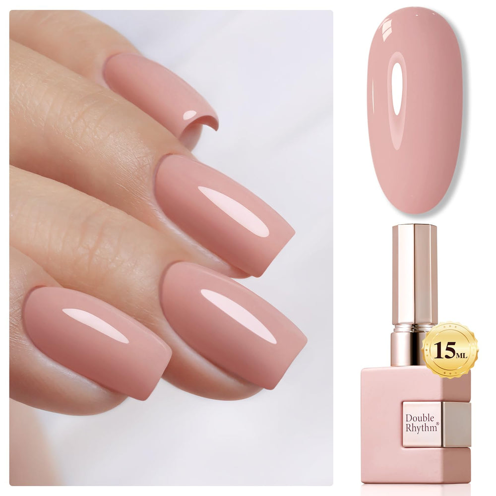 Double Rhythm pink A1116 gel polish bottle with pure sheer color.