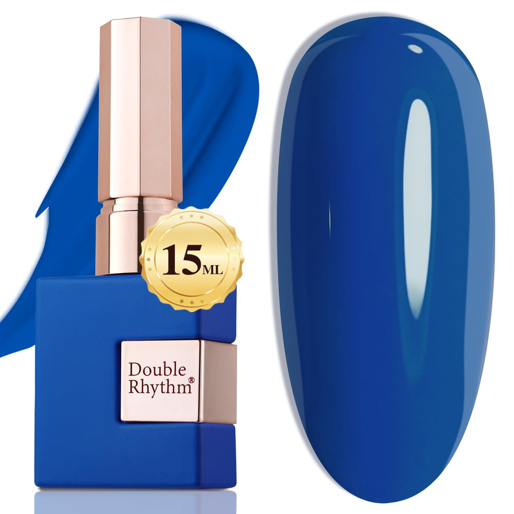 Double Rhythm 15ml gel polish bottle with pure sheer color for long-lasting shine.