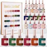 Double Rhythm 28Pcs gel polish set closeup with color variety for versatile nails.