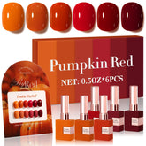 Double Rhythm 6pcs 15ml gel polish set swatches for all-season color options.
