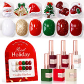 Double Rhythm 6 Pcs gel polish set bottle closeup shows premium shimmer finish for DIY nails