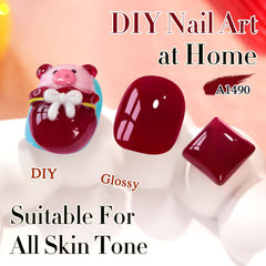 Applying Double Rhythm base coat before jelly gel polish for smooth coverage