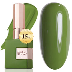 Double Rhythm gel polish bottle pouring for a smooth, flawless finish.