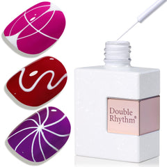 Double Rhythm bronze mirror gel liner for precise metallic nail art at home