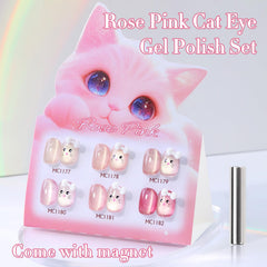 Magnetic holographic effect demonstrated on Double Rhythm Cat Eye polish.