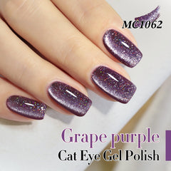 Swatches show color shifts on different bases with Double Rhythm gel polish.