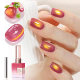 Double Rhythm cat-eye gel polish bottle showing 15ml capacity and jelly color for home nails.