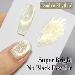 Double Rhythm gel polish holographic glitter finish adds depth and sparkle.