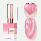 Double Rhythm cat eye gel polish with magnet creates a magnetic shimmer on nails.