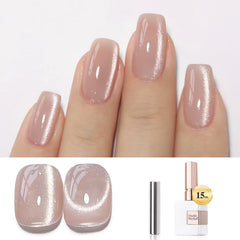 Double Rhythm cat eye gel polish with magnet tool for at-home nail art