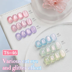 Double Rhythm purple gel with holographic reflections for versatile party nails.