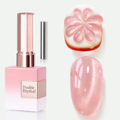 Double Rhythm cat-eye gel polish bottle with magnetic shift for salon-looking nails.
