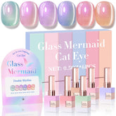 Double Rhythm cat eye polish bottle with magnetic shimmer for bold nails.