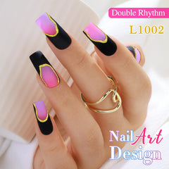 Double Rhythm chrome-painted gel for eye-catching 3D nail art.