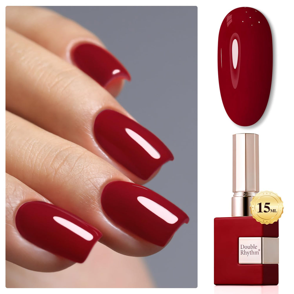 Double Rhythm dark red 15ml bottle close up, ideal for salon grade color at home
