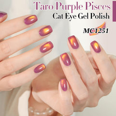 Swatch displays Double Rhythm gel with rose-glitter holographic finish.