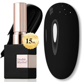 Double Rhythm gel polish A1015 black bottle for salon-quality color at home.