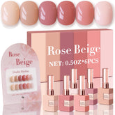 Double Rhythm gel polish set in rose beige for at-home salon-quality manicures.