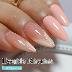 Shake before use to optimize coverage with Double Rhythm gel polish