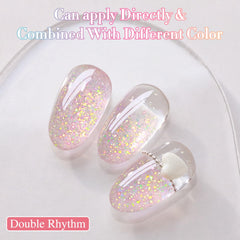 Double Rhythm Pink B1161 bottle close-up highlighting pearlescent finish