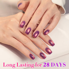 Double Rhythm glitter jelly polish swatch shows shimmer and color depth