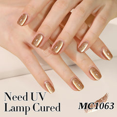 Glitter shimmer particles captured for dazzling nail art with Double Rhythm polish.