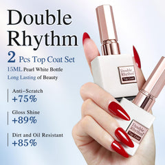 Double Rhythm gloss finish close-up showing high-shine look.