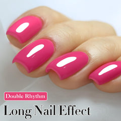 Double Rhythm jelly gel polish layer building on nail for depth