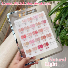 Double Rhythm milky white jelly nude pink color series.