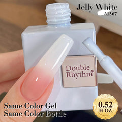 Double Rhythm cures under UV/LED in 60–120 seconds for salon-like results.