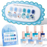 Double Rhythm navy jelly blue gel polish bottle for at-home manicures with rich color and shine.