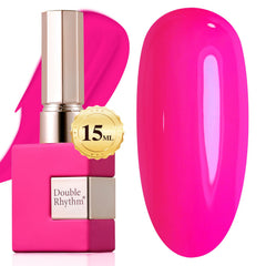 Double Rhythm 15ml gel polish bottle front view shows pure sheer color ideal for at-home nails.