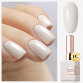 Double Rhythm 15ml gel polish bottle showing a versatile pure sheer shade for all seasons.