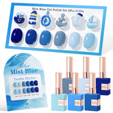 Double Rhythm six-piece 15ml gel polish kit for at-home manicures.
