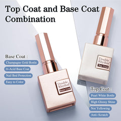 Double Rhythm top coat no wipe 15ml for a glossy, long-lasting finish