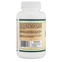 Double Wood Keratin bottle label close-up highlighting third-party testing.