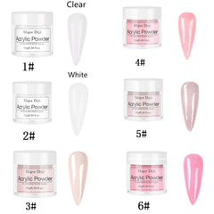 DouborQ six-color glitter acrylic powder for customizable designs