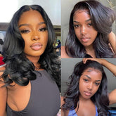 Douyin Bob Wig 13x4 frontal lace front view shows natural hairline and versatility.
