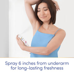 Dove quick-drying deodorant spray for fast, mess-free application.