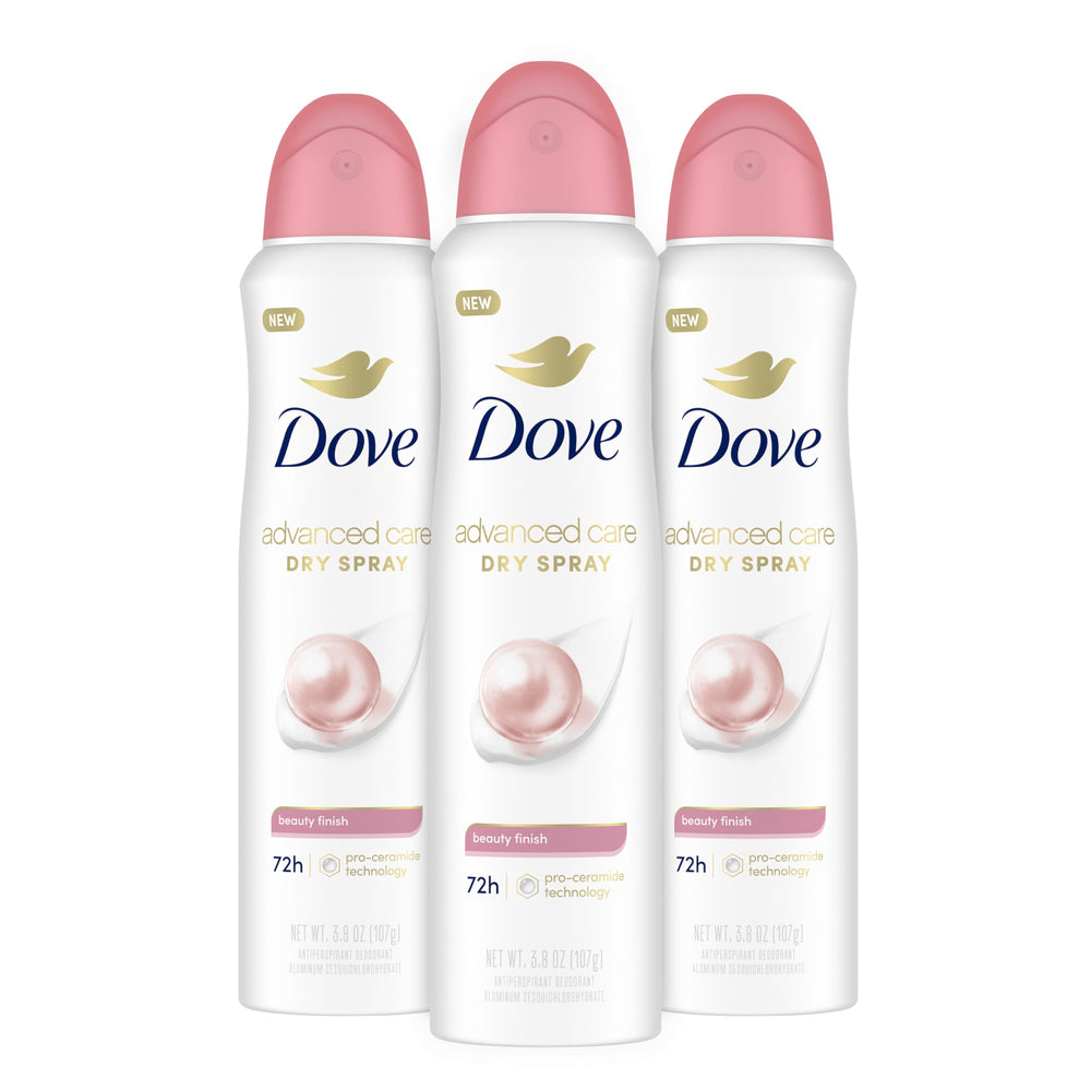 Dove Advanced Care Beauty Finish spray can front view for daily protection