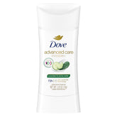 Dove Advanced Care Cucumber & Cactus Water stick offers invisible protection for all-day freshness.