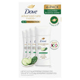 Dove Advanced Care Invisible+ bottle front with cucumber and cactus water scent and invisible protection